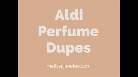 list of aldi perfume dupes.